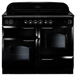 Rangemaster Classic 110 Electric Range Cooker Gloss Black